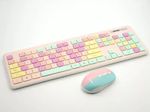 Combo Teclado y Mouse Seisa DN-C400 color pastel