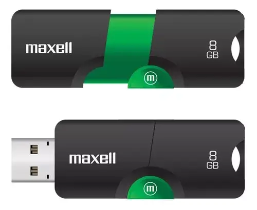 USB Maxell 8GB Almacena y Transfiere tus Archivos con Estilo, Comodidad y Seguridad.